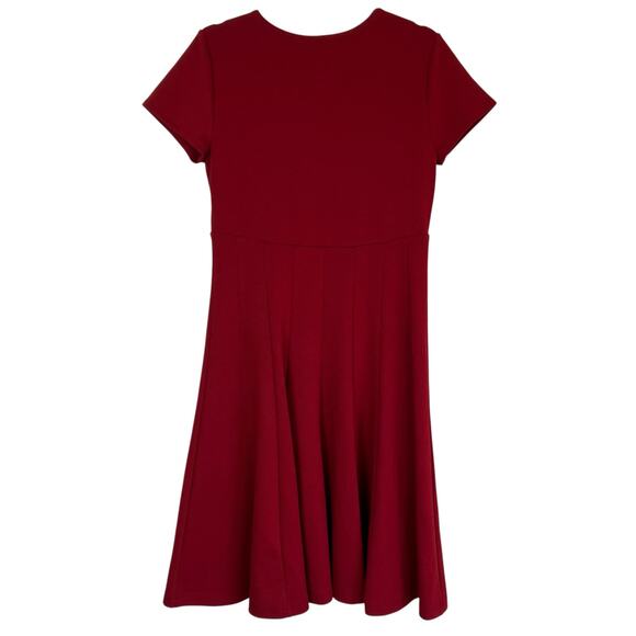 Anthropologie Maeve Sz M Lincoln Center Dark Red Fit & Flare Dress Knee Length - Picture 5 of 16